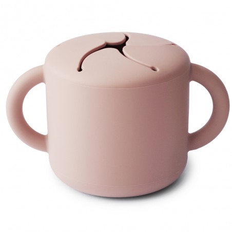TAZZA PORTA MERENDA SILICONE SOLID BLUSH 8.5x8.5x14.5 CM