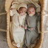 RIBBED KNOTTED BABY GOWN L/S GRAY MELANGE 0-3m