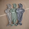BODY MANCHE LONGUE NOUÉ GRAY MELANGE 0-3m