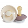 LATEX PACIFIER NIGHT 2 PACK ROPE CREAM/TW.MAUVE 6+