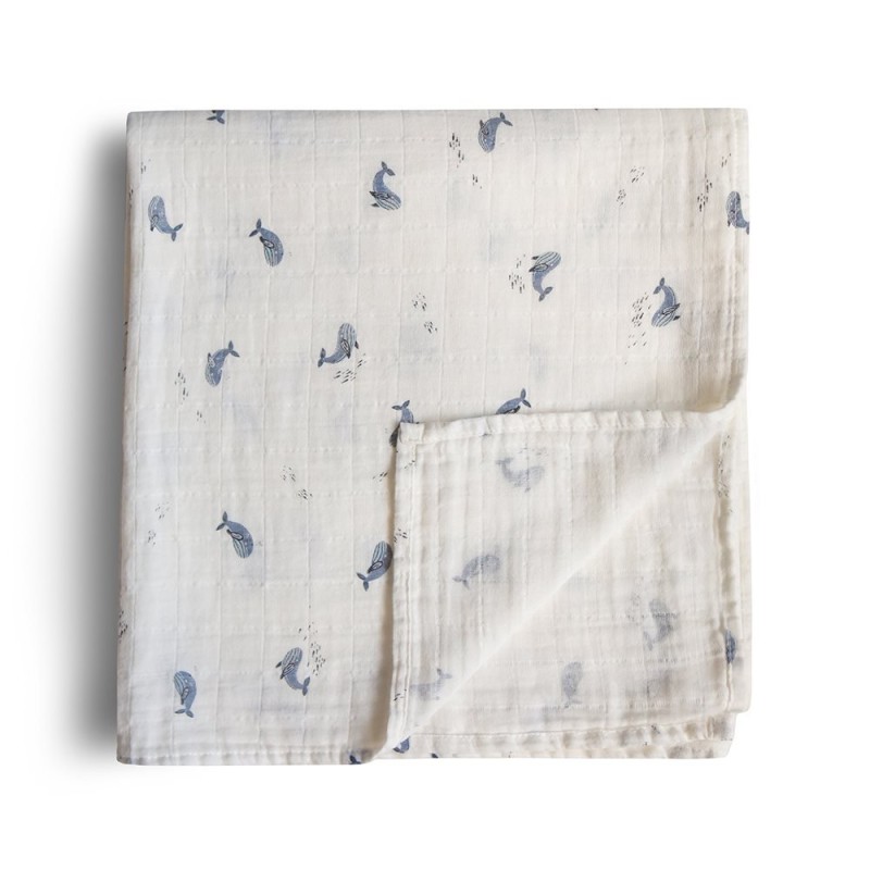 MUSSOLA PRINT WHALES 120x120 CM