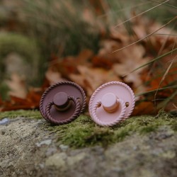 PACK 2 CHUPETES BLOCK SILICONA ROPE BLUSH/COCOA 0+