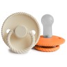SILICONE PACIFIER BLOCK 2 PACK ROPE CREAM/MAPLE 6+