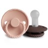 PACK 2 CHUPETES BLOCK SILICONA ROPE BLUSH/COCOA 6+