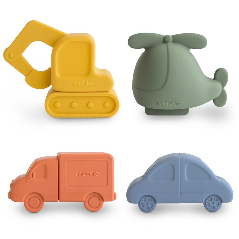 BATH VEHICLES (SET OF 4) SOLID MULTI 10x5x6 CM