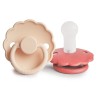 PACK 2 CHUPETES BLOCK SILICONA DAISY PINK CREAM/POPPY 6+