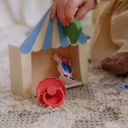 SILICONE PACIFIER BLOCK 2 PACK DAISY CREAM/POPPY 0+