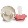 SILICONE PACIFIER BLOCK 2 PACK DAISY CREAM/POPPY 6+