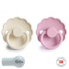 SILICONE PACIFIER BLOCK 2 PACK DAISY CREAM/LUPINE 6+