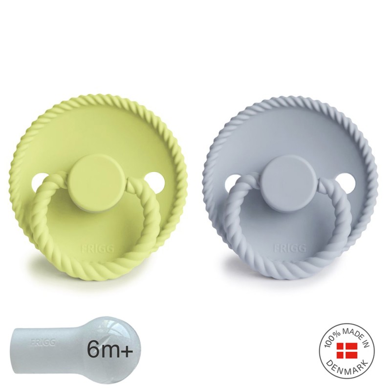 SUCCHIETTO B. SILICONE 2 IN 1 ROPE GREEN TEA/POW.BLUE 6+