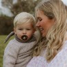 SILICONE PACIFIER BLOCK 2 PACK LITTLE VIKING COCOA/OLIVE 0+