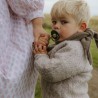 SILICONE PACIFIER BLOCK 2 PACK LITTLE VIKING COCOA/OLIVE 0+