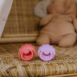 SILICONE PACIFIER 4 PACK MIXED ROSY ROMANCE 6+