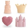 PACK 4 PZAS. PRINCESS BAÑO SOLID MULTI 7.6x7.6x9.2 CM