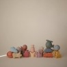 PACK 4 PZAS. PRINCESS BAÑO SOLID MULTI 7.6x7.6x9.2 CM