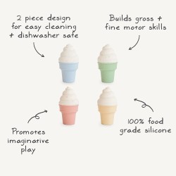 PACK 4 PZAS. HELADOS SOLID MULTI 5.8x5.8x10.7 CM