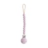 PACIFIER CLIP HERA SOFT LILAC 19x1.5 CM